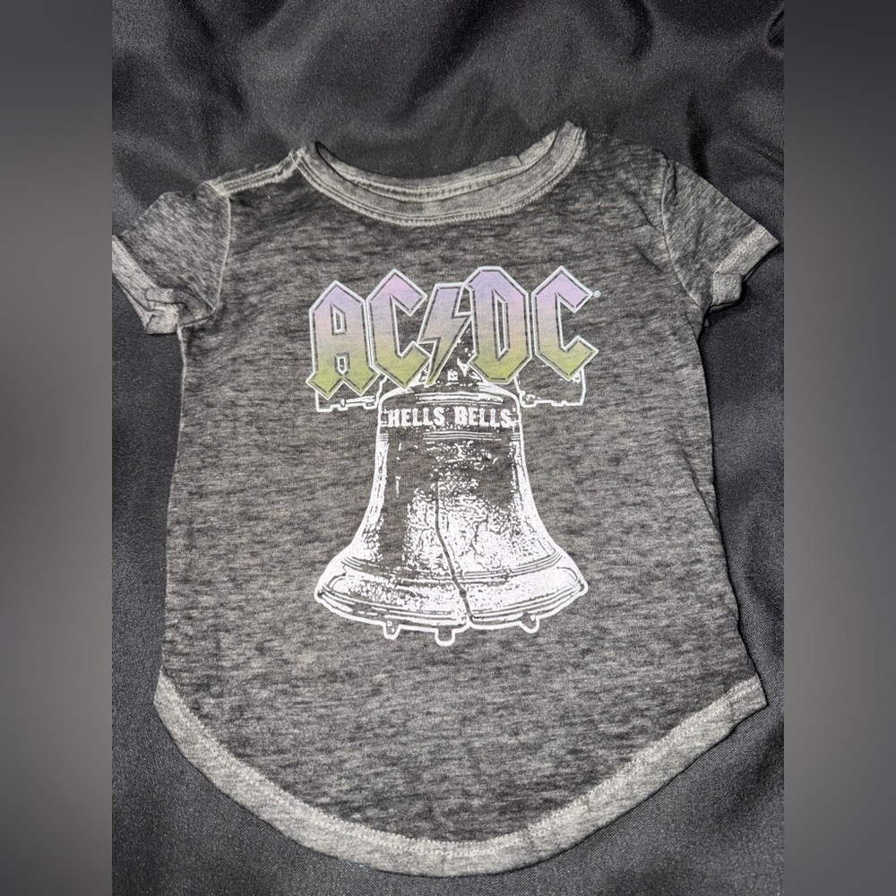 AC/DC Rock Band Kids Charcoal Graphic Tee